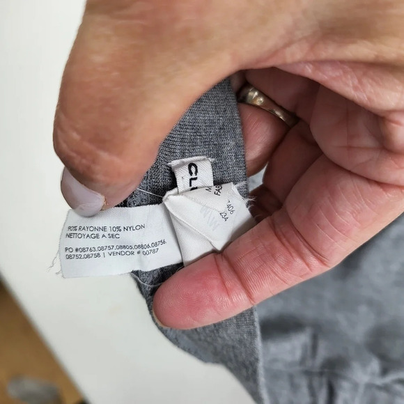 CLUB MONACO Women's Size Medium Gray Faux Wrap Modest Skirt - Picture 6 of 8